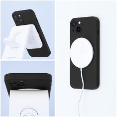 OEM SILICONE MAG COVER etui, združljiv z MagSafe za IPHONE 16 Pro, črn