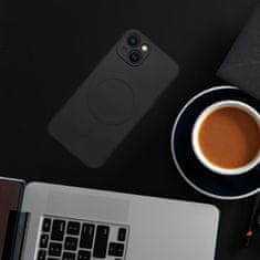 OEM SILICONE MAG COVER etui, združljiv z MagSafe za IPHONE 16 Pro, črn