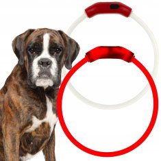shumee Ovratnica za pse z LED lučko, ki se polni preko USB-ja, 55 cm
