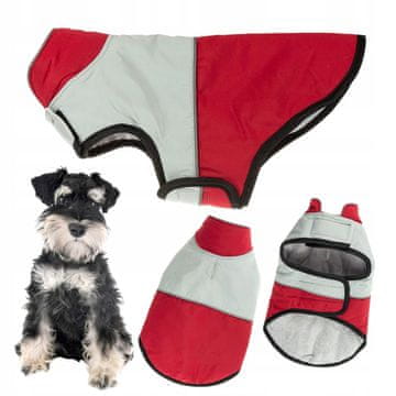 shumee Zimska pasja oblačila z ODSEVNIM MATERIALOM, izolirana, z ježkom, jakna XXL