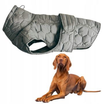 shumee Topla, prešita, dežno odporna oblačila za velike pse, dolžina 55 cm, z odsevniki