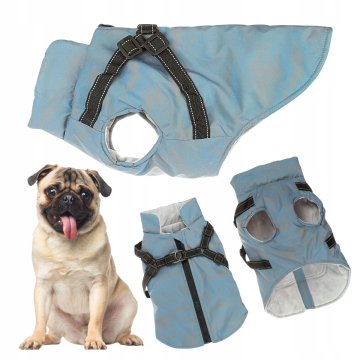 shumee Zimska pasja oblačila z oprsnico 2 v 1, izolirana, svetijo v temi, XL