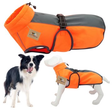 shumee Topla vodoodporna odsevna zimska oblačila SOFTSHELL za velike pse, velikost L 55 cm