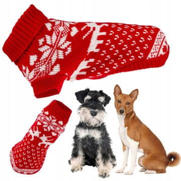 shumee Zimska oblačila za pse, topel raztegljiv pulover z ovratnikom velikosti XL