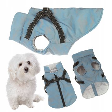 shumee Zimska pasja oblačila z oprsnico 2 v 1, izolirana, svetijo v temi, M