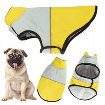 shumee Zimska pasja oblačila z ODSEVNIMI MATERIALI, izolirana, z ježkom, jakna XL