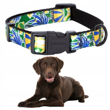 shumee Ovratnica za velikega ali srednjega psa z modnim potiskom, nastavljiva, L (40-60 cm)