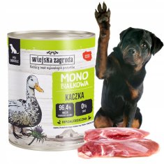 shumee Wiejska Zagroda mokra hrana za pse MONOPROTEIN DUCK brez žitaric 800g