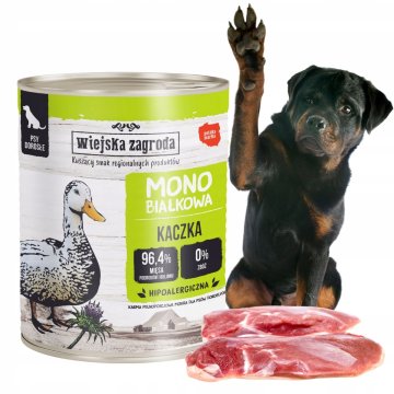 shumee Wiejska Zagroda mokra hrana za pse MONOPROTEIN DUCK brez žitaric 800g
