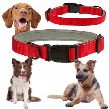 shumee Ovratnica za pse iz tkanine, podložena z NEOPRENOM L