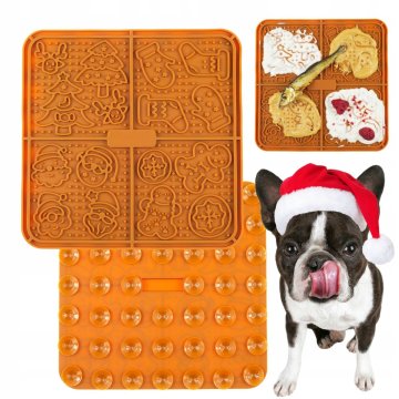 shumee Božična podloga za lizanje psov in mačk s priseski za božične priboljške