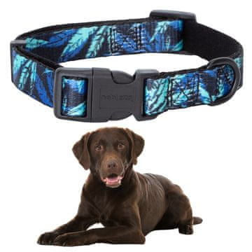 shumee Ovratnica za velikega ali srednjega psa z modnim potiskom, nastavljiva, L (40-60 cm)