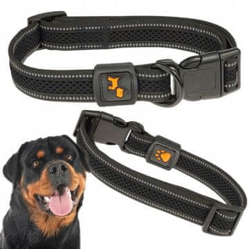 shumee Ovratnica za velike pse, mehka in udobna, z odsevnikom, XL 44-64 cm