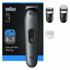 Braun Večnamenski 4-v-1 prirezovalnik Series 3 AIO3500 siv