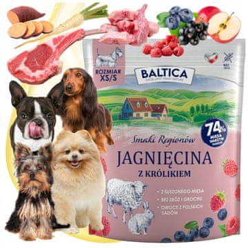 shumee BALTICA hrana za pse malih pasem BREZ ŽITARIC JAGNJETINA Z ZAJECEM 1 kg