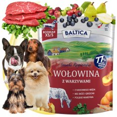 shumee BALTICA hrana za pse malih pasem BREZŽITNA GOVEDINA Z ZELENJAVO XS/S 1 kg