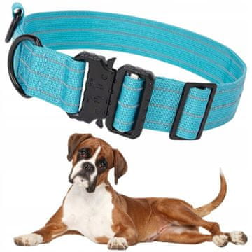 shumee Široka taktična ovratnica za velike pse, MOČNA KOVINSKA ZAPONKA, 36-56 cm