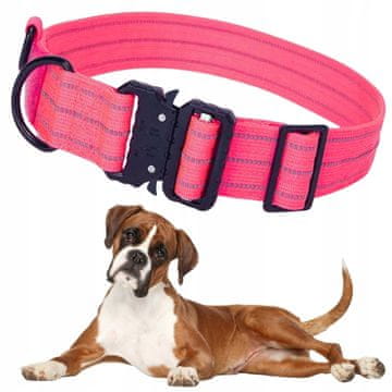 shumee Široka taktična ovratnica za velike pse, MOČNA KOVINSKA ZAPONKA, 36-56 cm