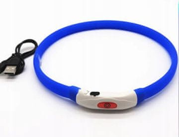 shumee LED svetleča ovratnica za pse, polnilna preko USB-ja, do 68 cm