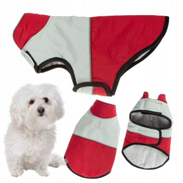 shumee Zimska pasja oblačila z ODSEVNIM MATERIALOM, izolirana, z ježkom, jakna velikosti M