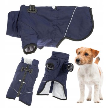 shumee Topla zimska pasja oblačila JAKNA z odsevnikom in držalom za povodec L