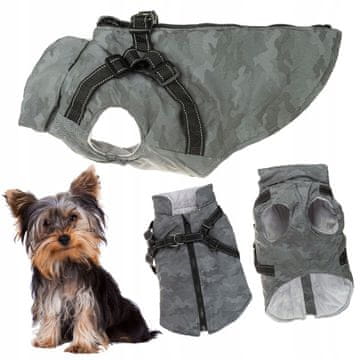 shumee Zimska pasja oblačila z oprsnico 2 v 1, izolirana, svetijo v temi, velikost S