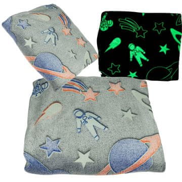 shumee ODEJICA GLOW IN THE DARK SPACE mehka in prijetna BLANK GLOW 150x200 sveti