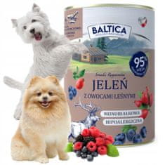 shumee BALTICA monoproteinska mokra hrana za pse JELEN z GOZDNIMI SADEŽI 400g