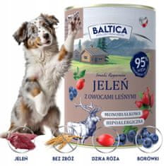 shumee BALTICA monoproteinska mokra hrana za pse JELEN z GOZDNIMI SADEŽI 400g