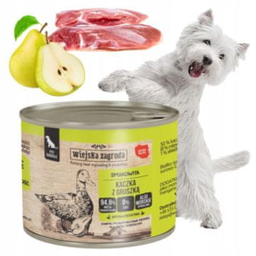 shumee Wiejska Zagroda mokra hrana za pse TASTY DUCK WITH HRUŠKA brez žitaric 200g