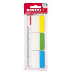 Kores Samolepilni marker na ravnilu 50x37 mm / 3 barve / 10 listov na barvo