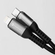 FORCELL USB kabel C na Lightning Forcell F-Energy PD 3A 27W Cafule 1,2 m C259 črn