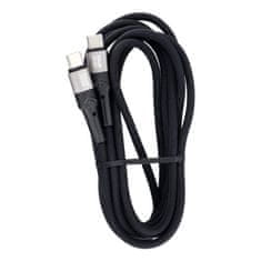 Blue Star USB C kabel za USB C Blue Star 3A 60W PD QC4.0 s pleteno ovojnico 2 m TFK-DC-004 črn