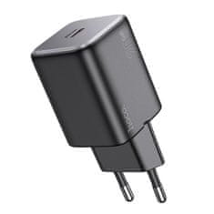 Hoco Mrežni polnilnik za telefon Hoco USB C QC PD 20W N40 črn