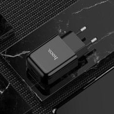 Hoco Mrežni polnilnik za telefon Hoco USB A 2A N2 črn