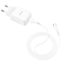Hoco Mrežni polnilnik za telefon Hoco USB A 2A + kabel USB A na USB C N2 bel
