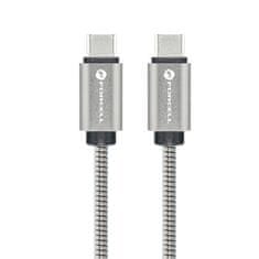 FORCELL USB kabel C na USB C Forcell F-Energy QC4.0 PD 3A 60W kovinski 1 m C237 srebrni