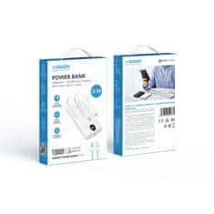 VEGER VEGER powerbank 10000 mAh z vgrajenimi kabli tipa C / Lightning PD QC3.0 2A 22,5W C11C (W1170) bel