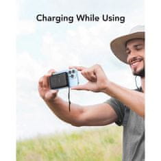 VEGER VEGER powerbank 10000 mAh z indukcijskim polnjenjem, združljiv z MagSafe PD QC3.0 2A 20W MagOn (VP1151 / W1151) črn