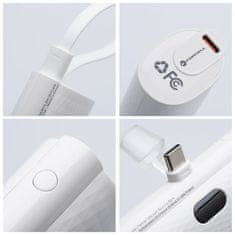 FORCELL Powerbank Forcell F-Energy Power Plug F5K3 PD 20W 5000 mAh z vgrajenim priključkom USB C, bela