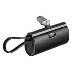 FORCELL Powerbank Forcell F-Energy Power Plug F5K3 PD 20W 5000 mAh z vgrajenim priključkom USB C črn