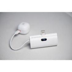 FORCELL Powerbank Forcell F-Energy Power Plug F5K3 PD 20W 5000 mAh z vgrajenim priključkom Lightning, bela