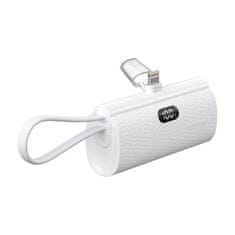 FORCELL Powerbank Forcell F-Energy Power Plug F5K3 PD 20W 5000 mAh z vgrajenim priključkom Lightning, bela