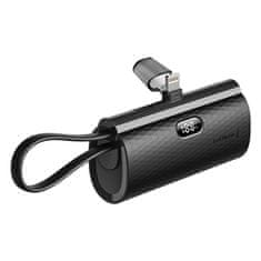 FORCELL Powerbank Forcell F-Energy Power Plug F5K3 PD 20W 5000 mAh z vgrajenim priključkom Lightning črn
