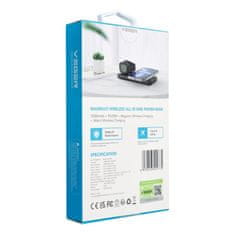 VEGER VEGER powerbank 10000 mAh z indukcijskim polnjenjem, združljiv z MagSafe PD QC3.0 3A 22,5W MagMulti (W1156) črn