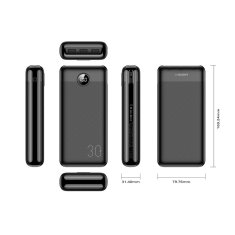 VEGER VEGER powerbank 30000 mAh PD QC3.0 3A 20W L30 (W3008PD) črn