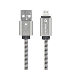 FORCELL USB kabel A na Lightning Forcell F-Energy 2,4A 12W Metal 1 m C236 srebrni