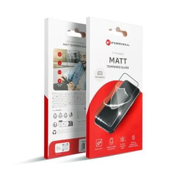 FORCELL Tvrdo steklo za iPhone 12 PRO MAX Forcell Matt Glass črno