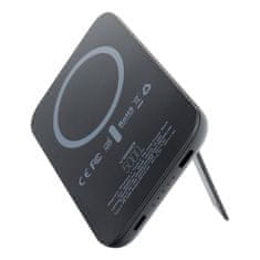 VEGER VEGER powerbank 5000 mAh z indukcijskim polnjenjem, združljiv z MagSafe PD QC3.0 2A 20W MagOn Kick (V0553P / W0553P) črn