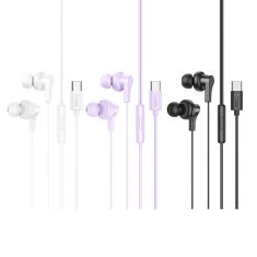 Hoco USB C slušalke za ušesa Hoco M114 črne
